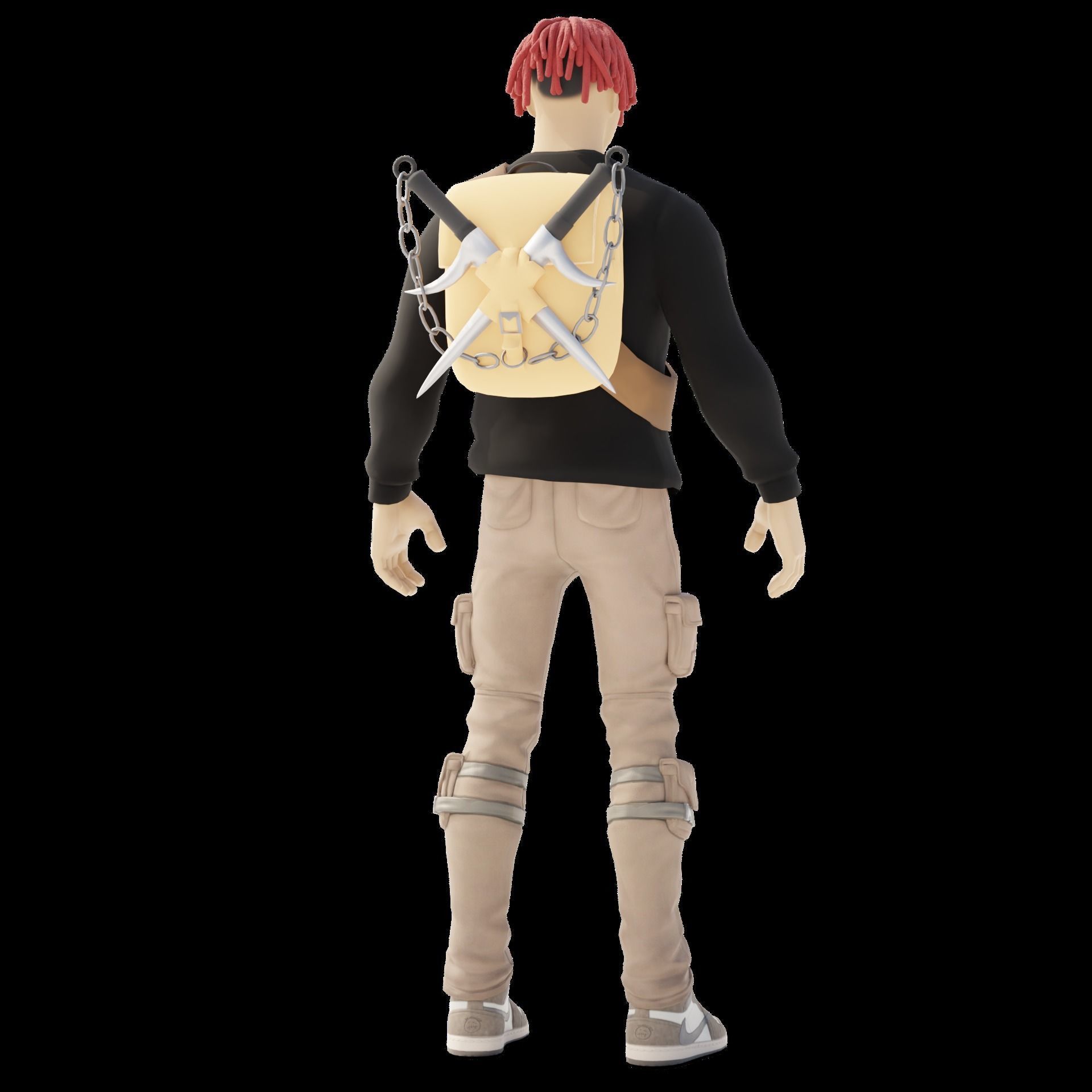Custom Trippie Redd Fortnite skin Low-poly 3D model_1