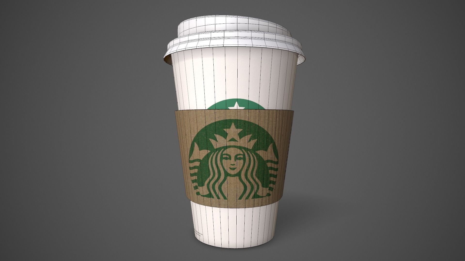 Starbucks Coffee Cup Low-poly 3D model_4