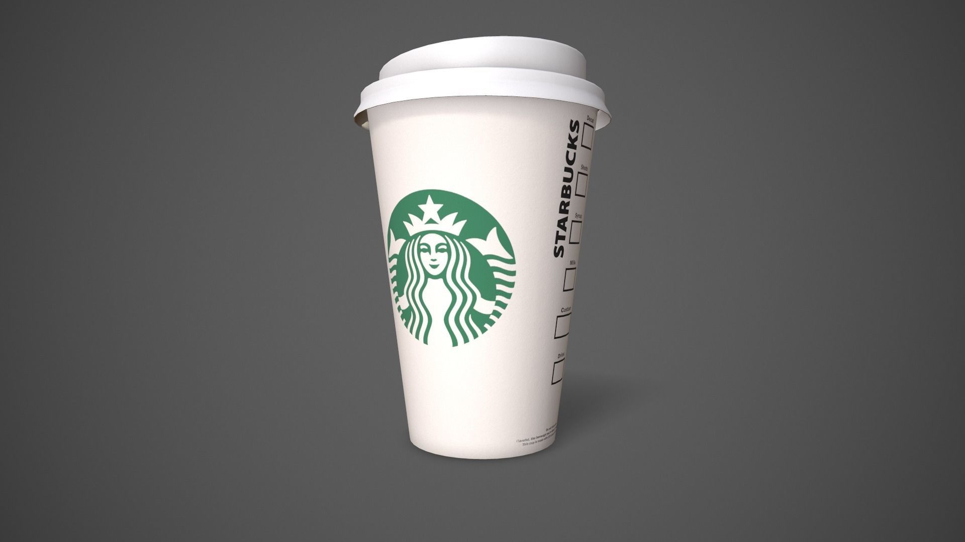 Starbucks Coffee Cup Low-poly 3D model_5