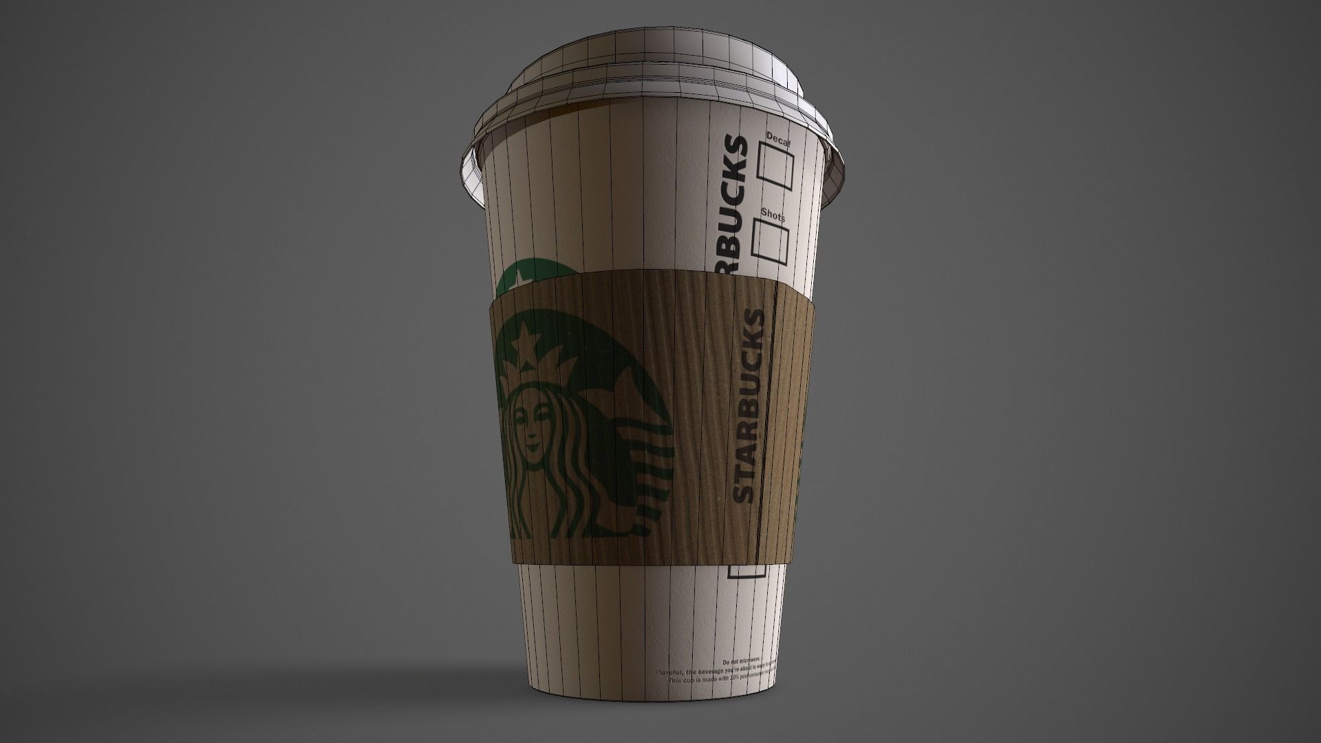 Starbucks Coffee Cup Low-poly 3D model_11