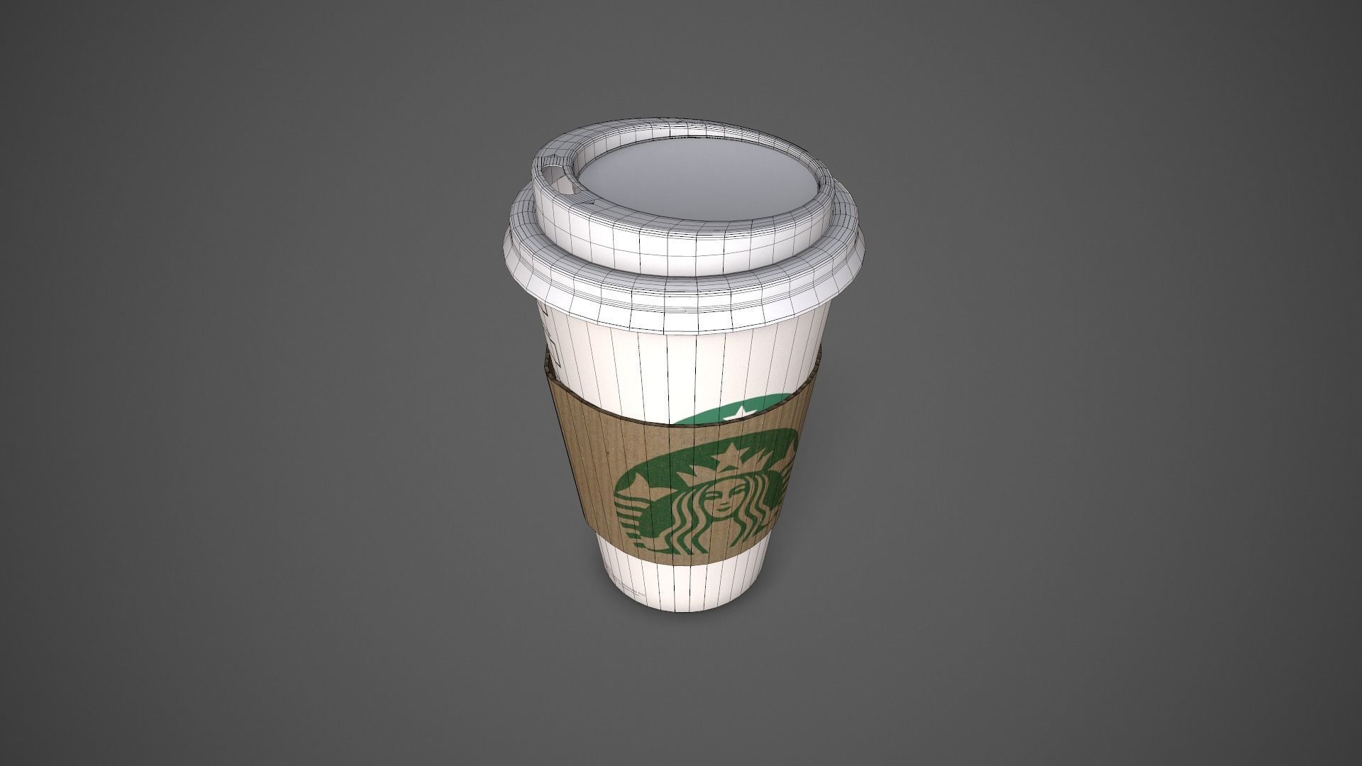 Starbucks Coffee Cup Low-poly 3D model_12