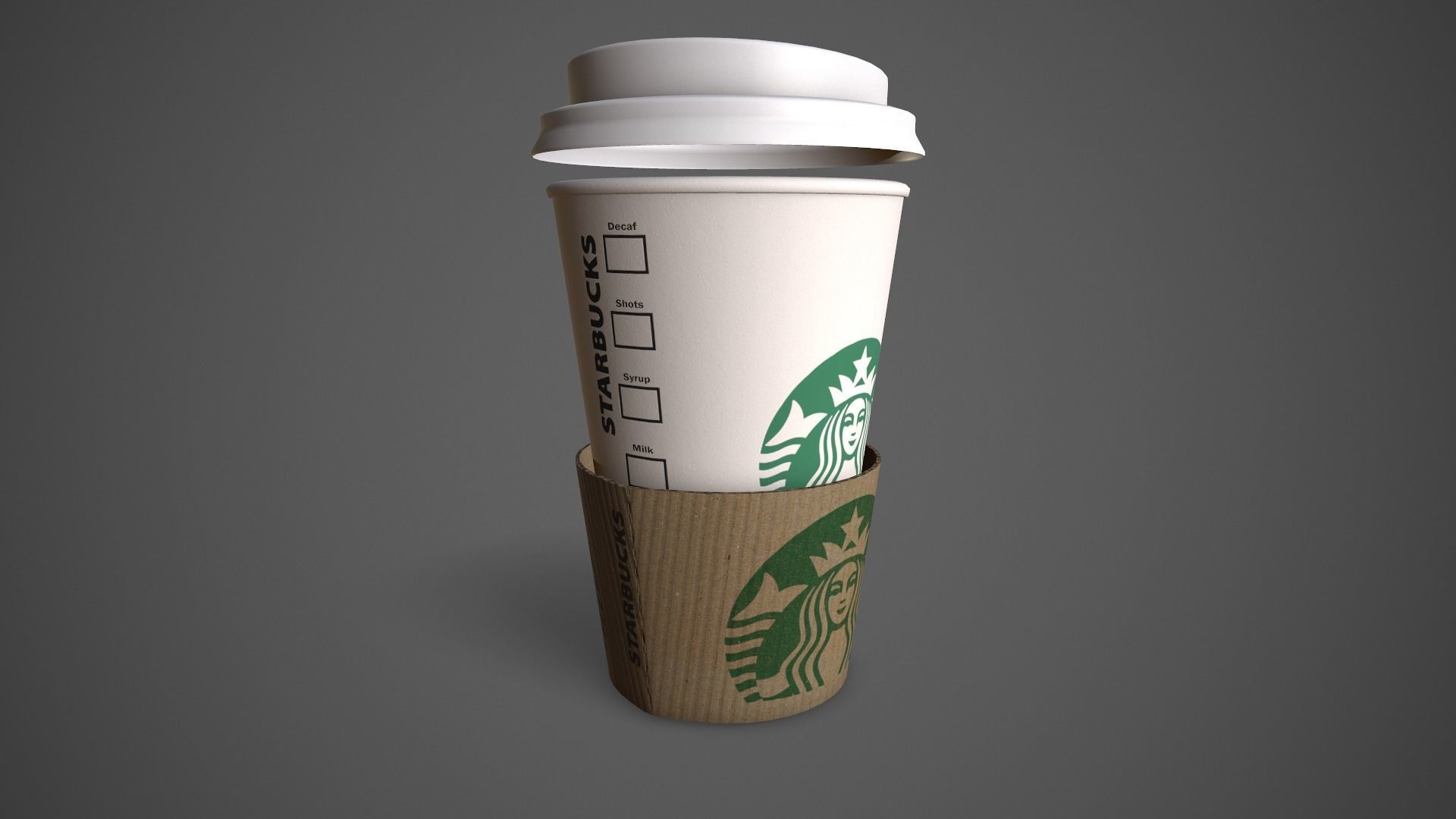 Starbucks Coffee Cup Low-poly 3D model_1