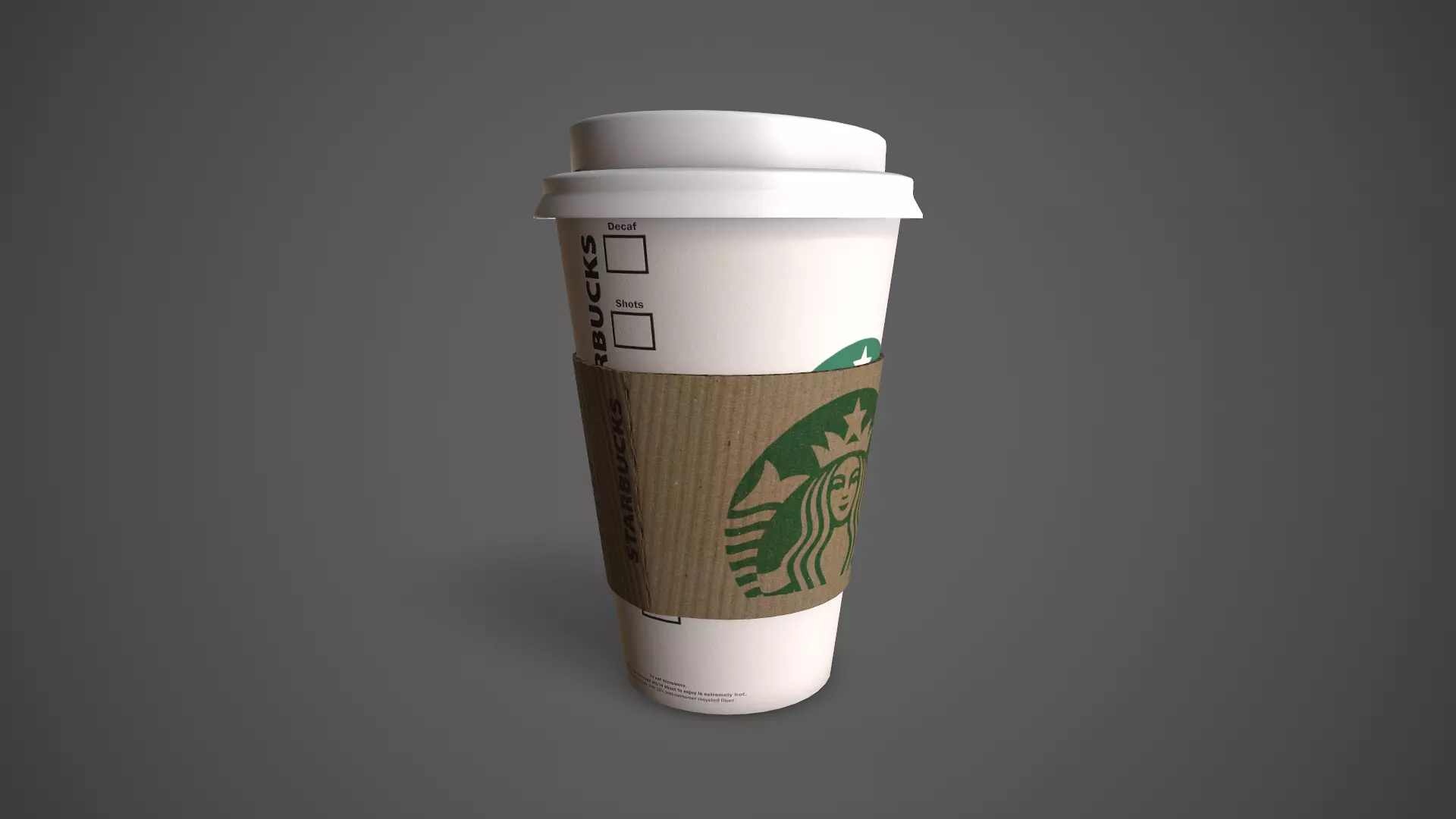 Starbucks Coffee Cup Low-poly 3D model_0