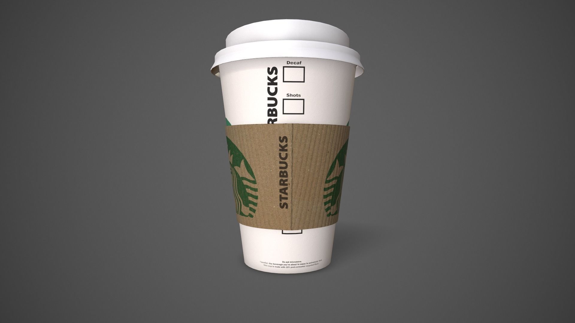 Starbucks Coffee Cup Low-poly 3D model_3