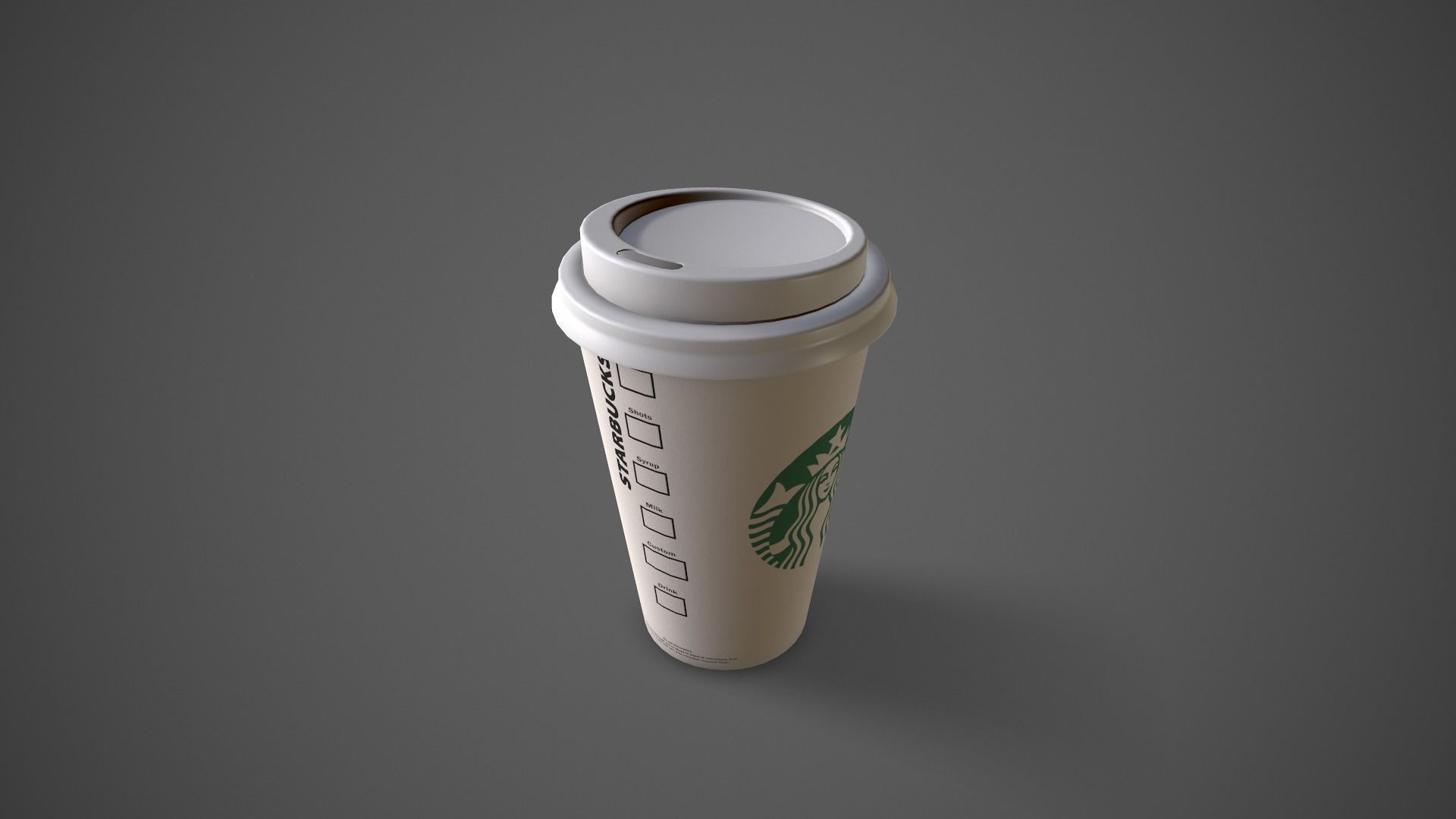 Starbucks Coffee Cup Low-poly 3D model_6