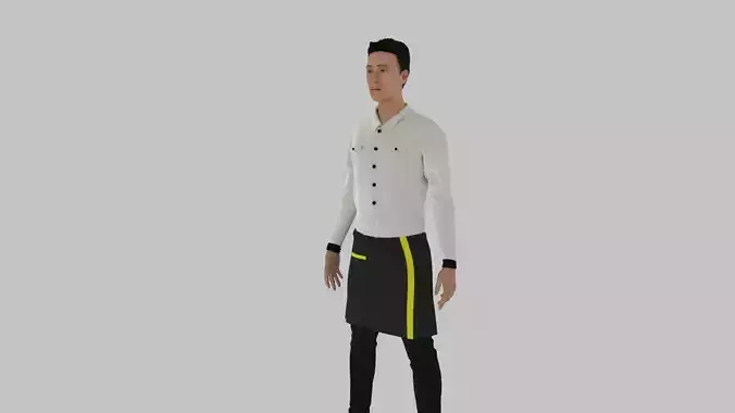 Waiter man in apron