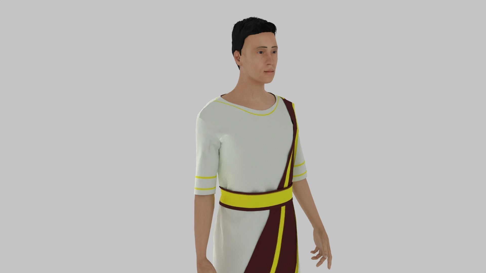 Hellenic Character Low-poly 3D model_6