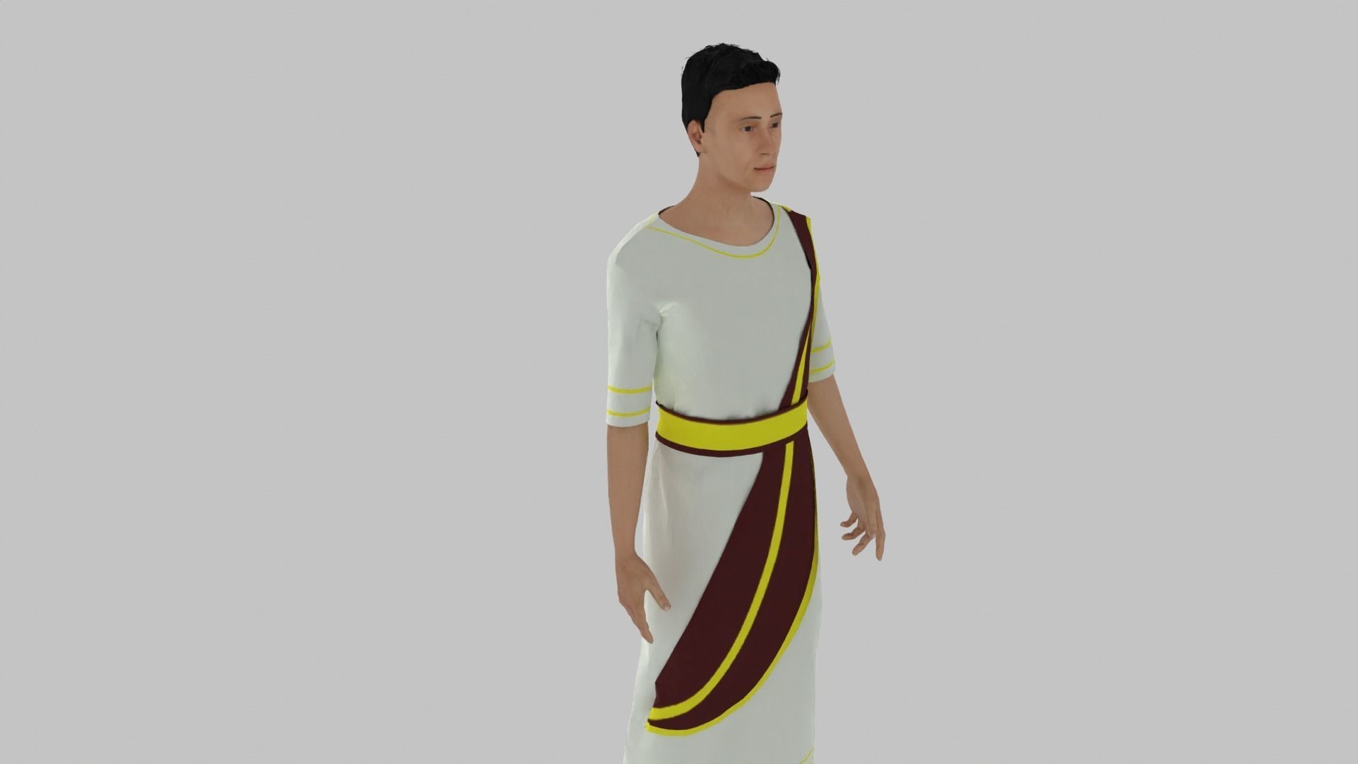 Hellenic Character Low-poly 3D model_1