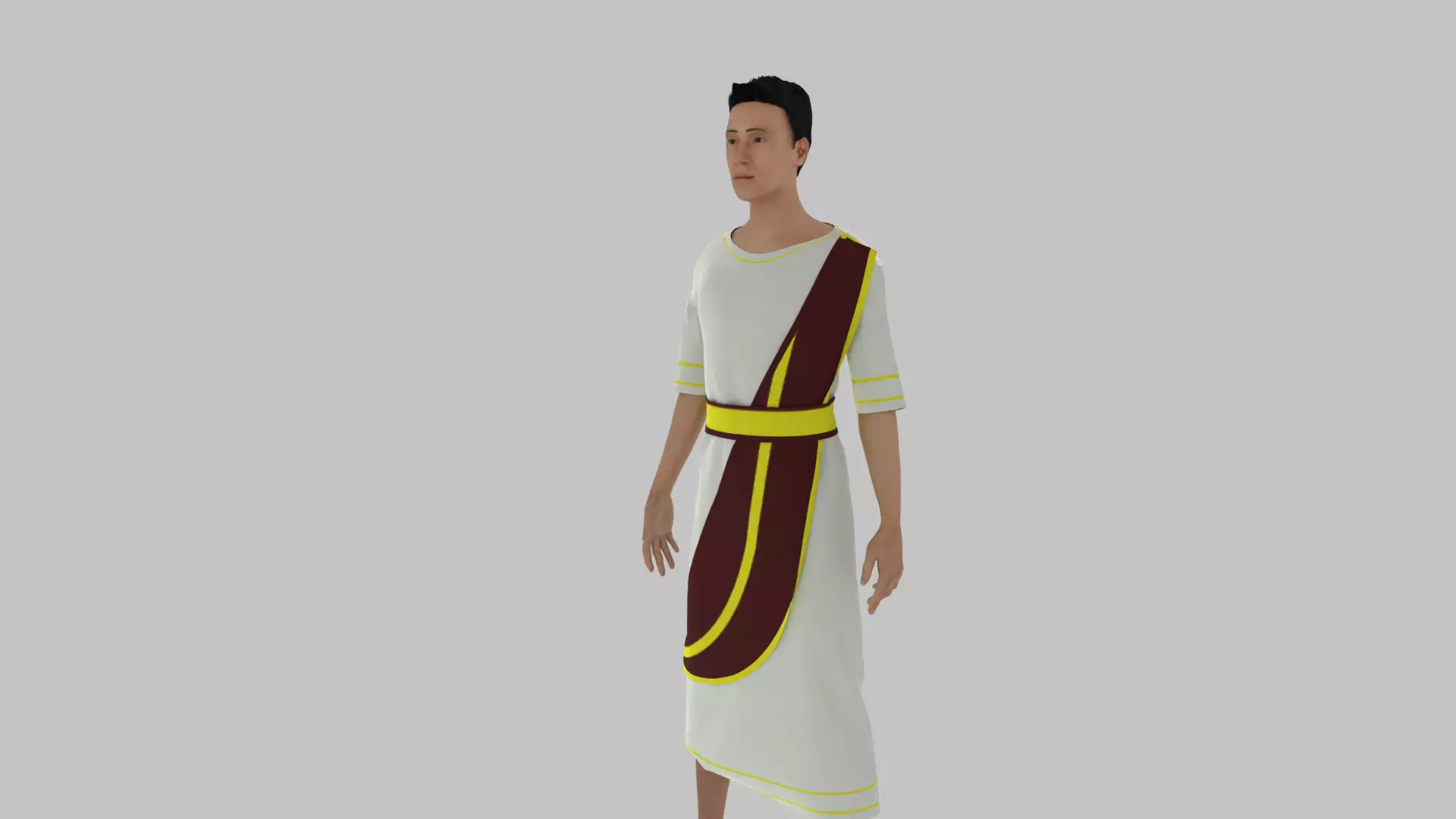 Hellenic Character Low-poly 3D model_0