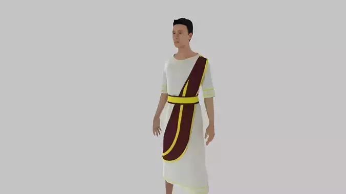 Hellenic Character Low-poly 3D model