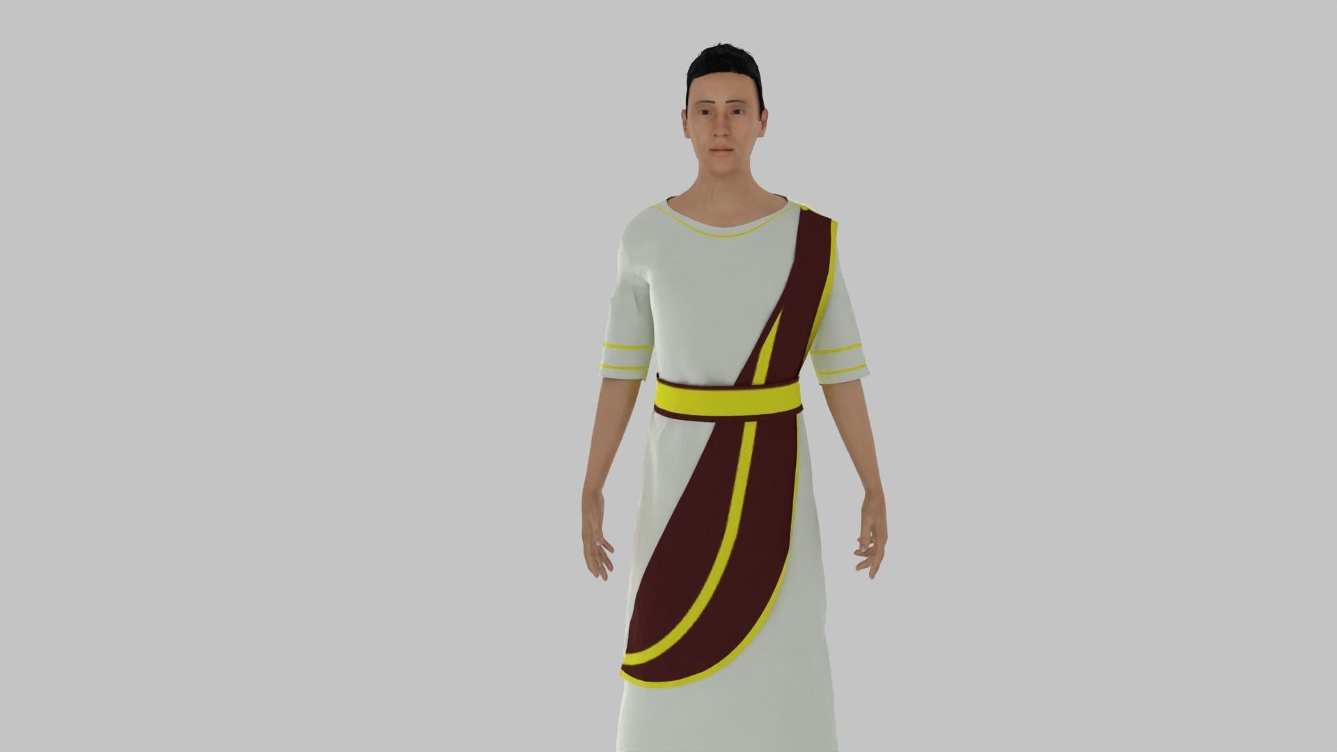 Hellenic Character Low-poly 3D model_3