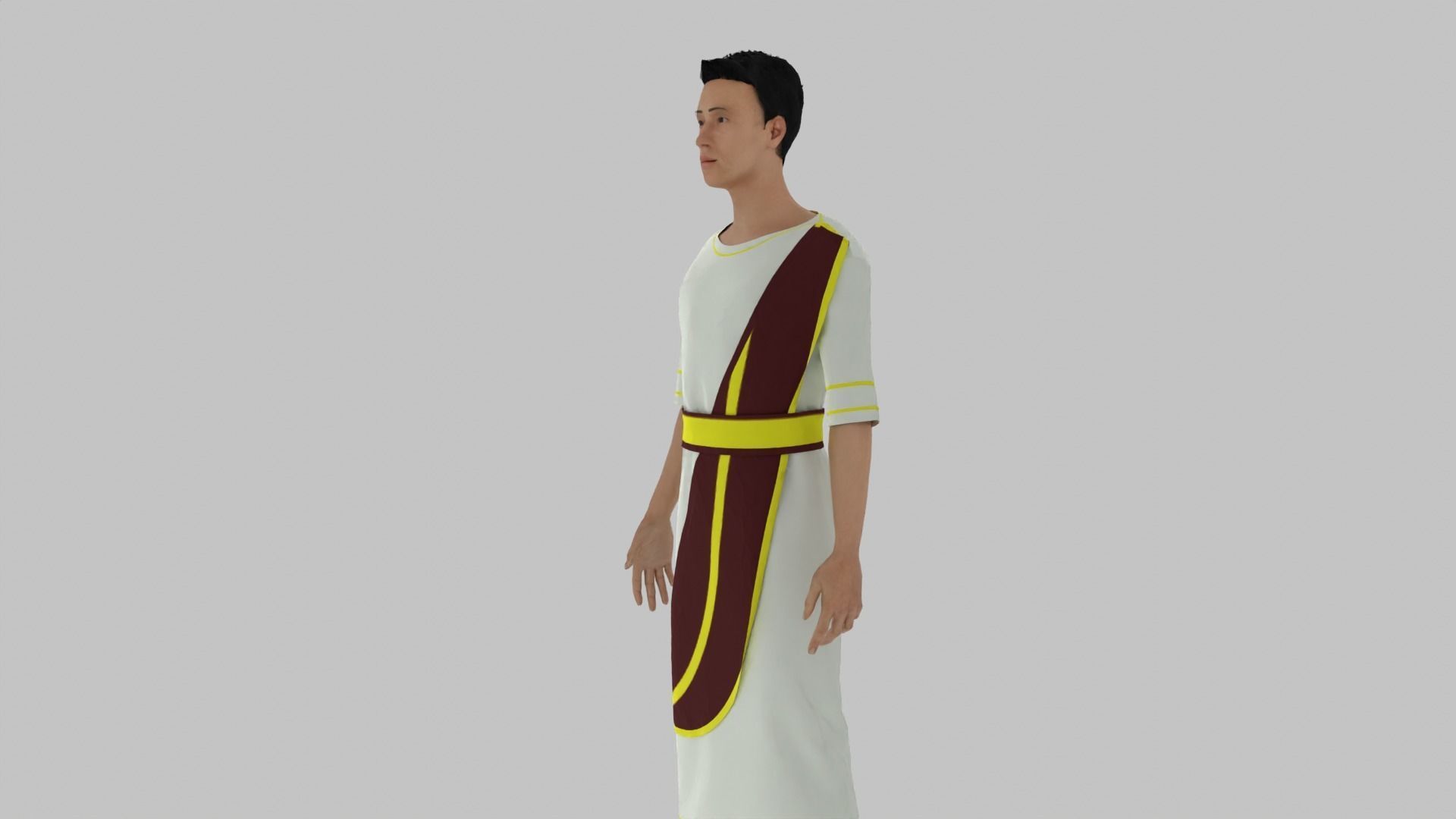 Hellenic Character Low-poly 3D model_7