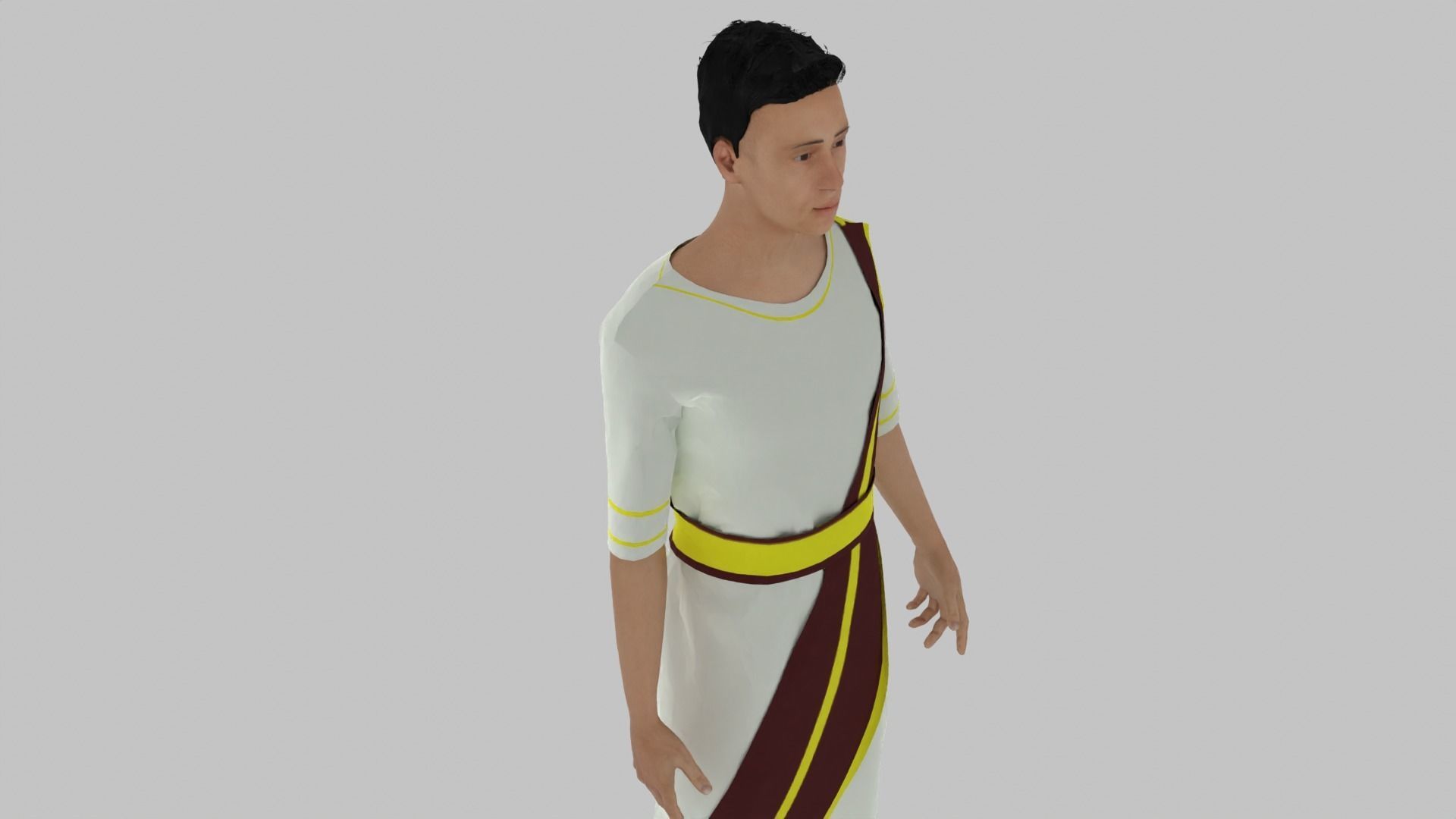 Hellenic Character Low-poly 3D model_5