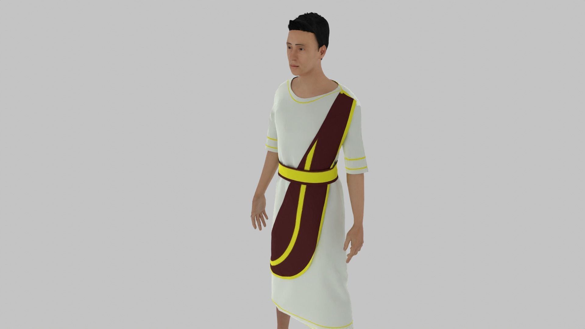 Hellenic Character Low-poly 3D model_4
