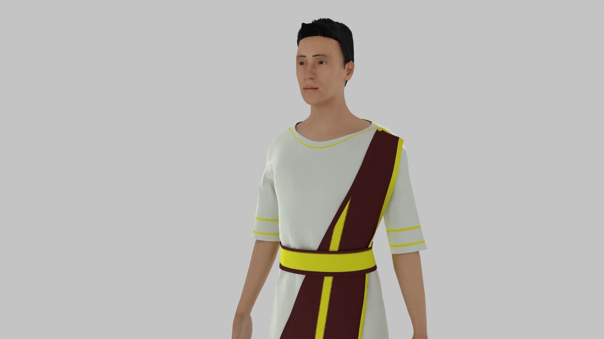 Hellenic Character Low-poly 3D model_2