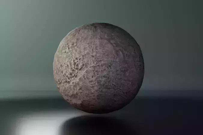 Spherical Stone Boulder - PBR Model