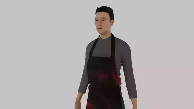 Butcher man in apron