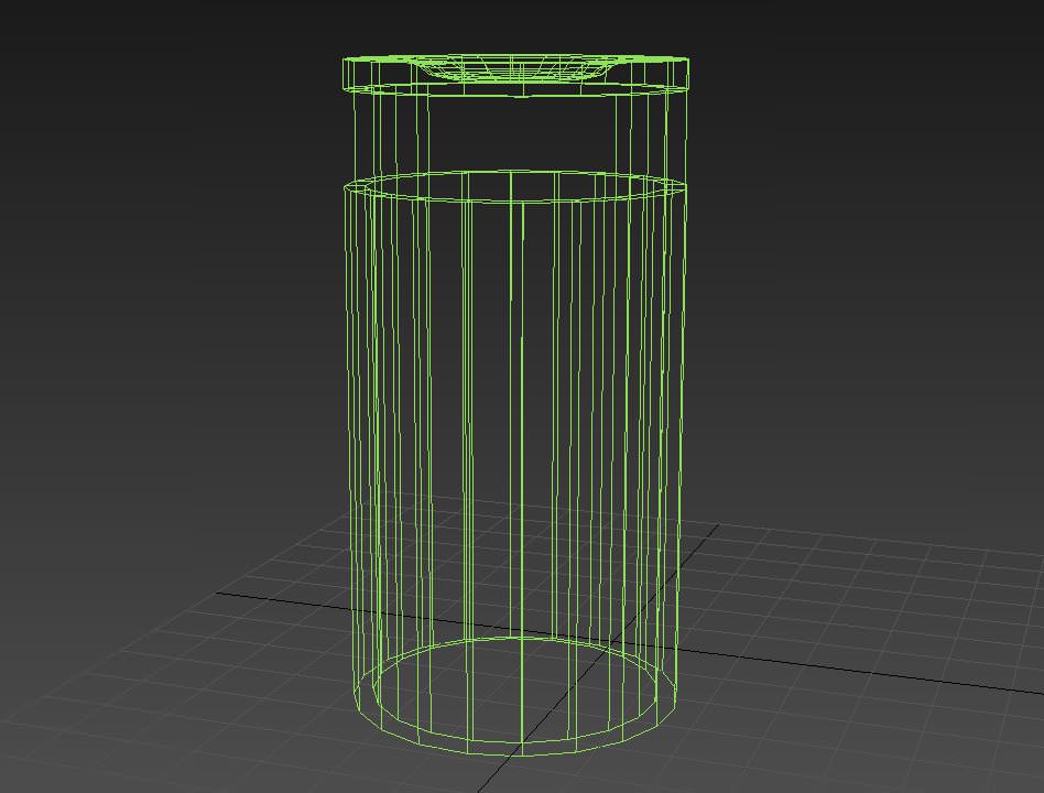 Urban Cement Trash Can 3D model_5
