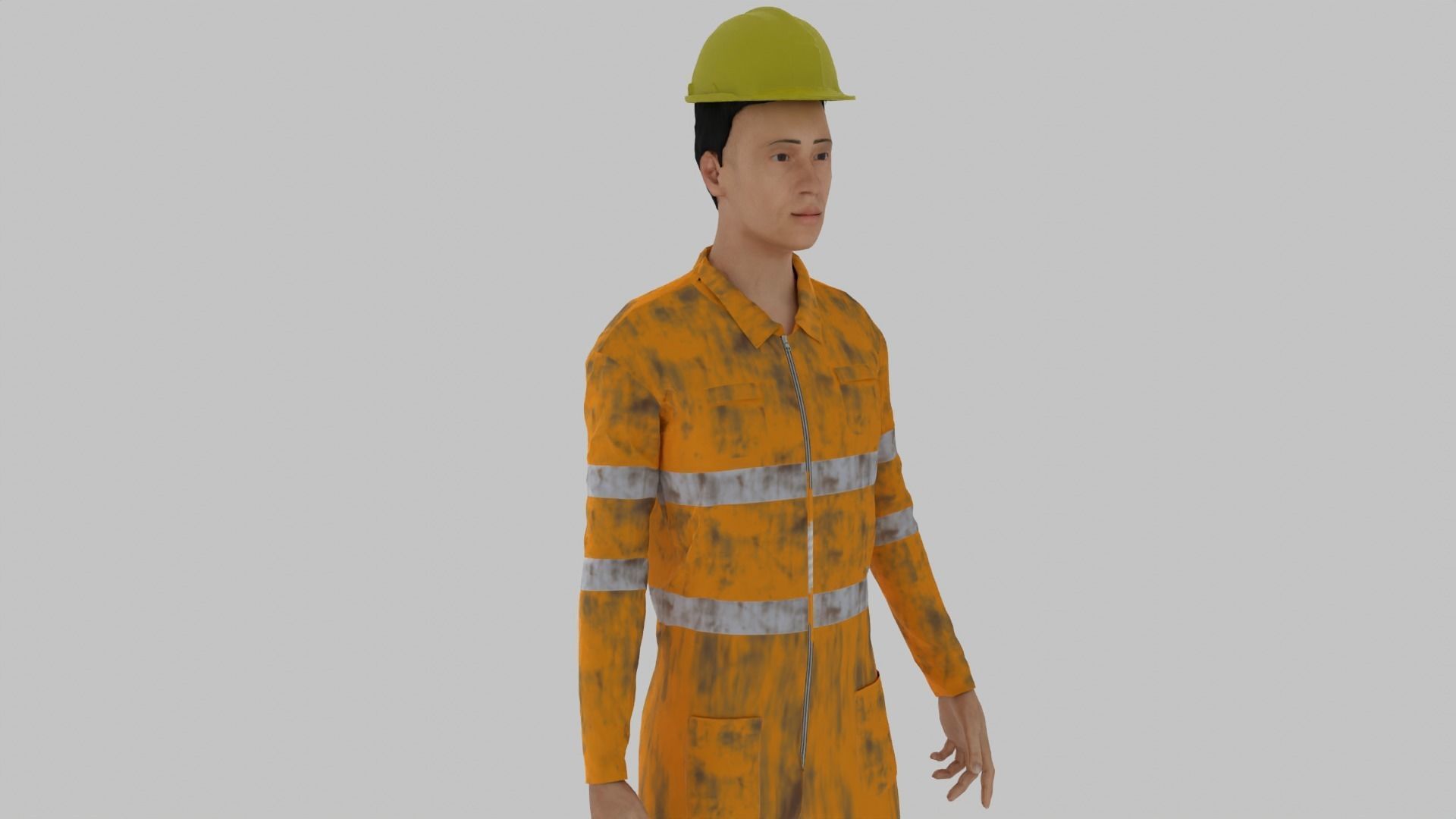 Miner Character Low-poly 3D model_6