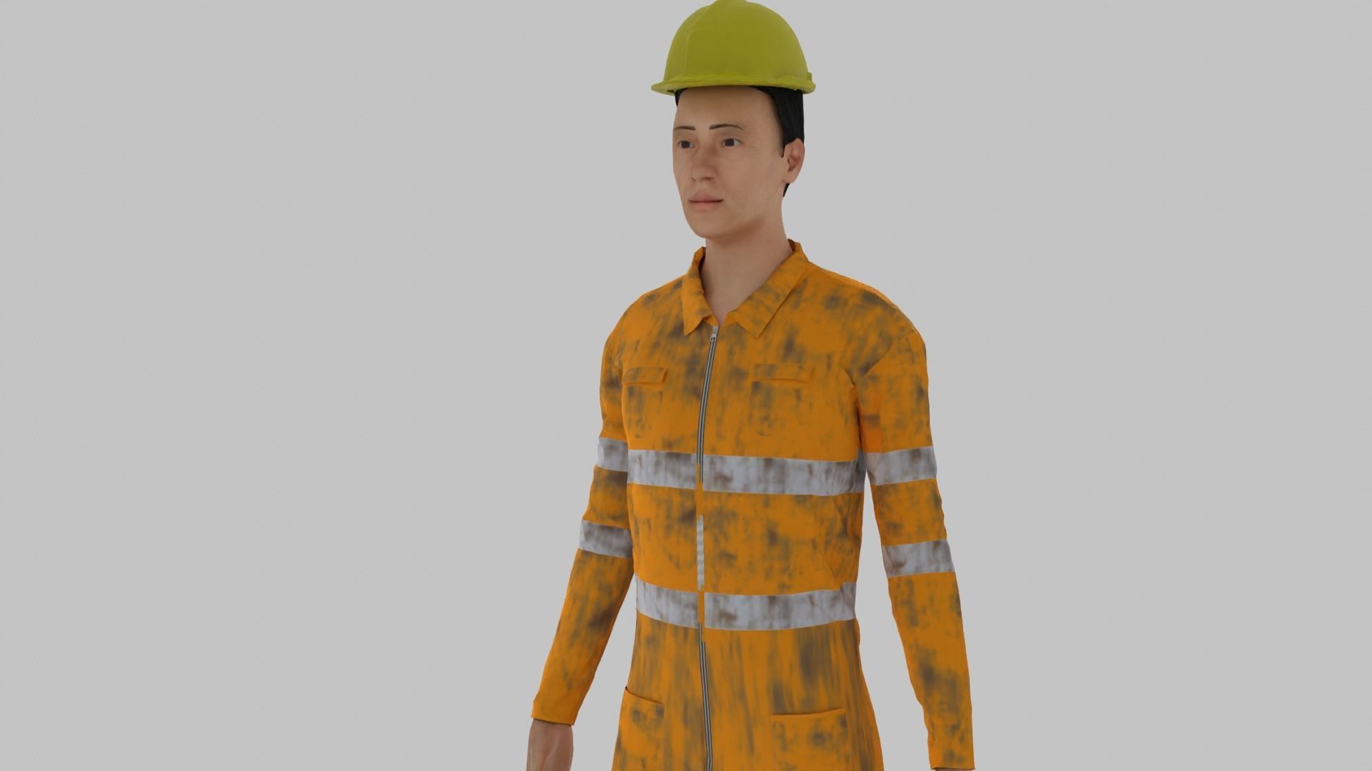 Miner Character Low-poly 3D model_2