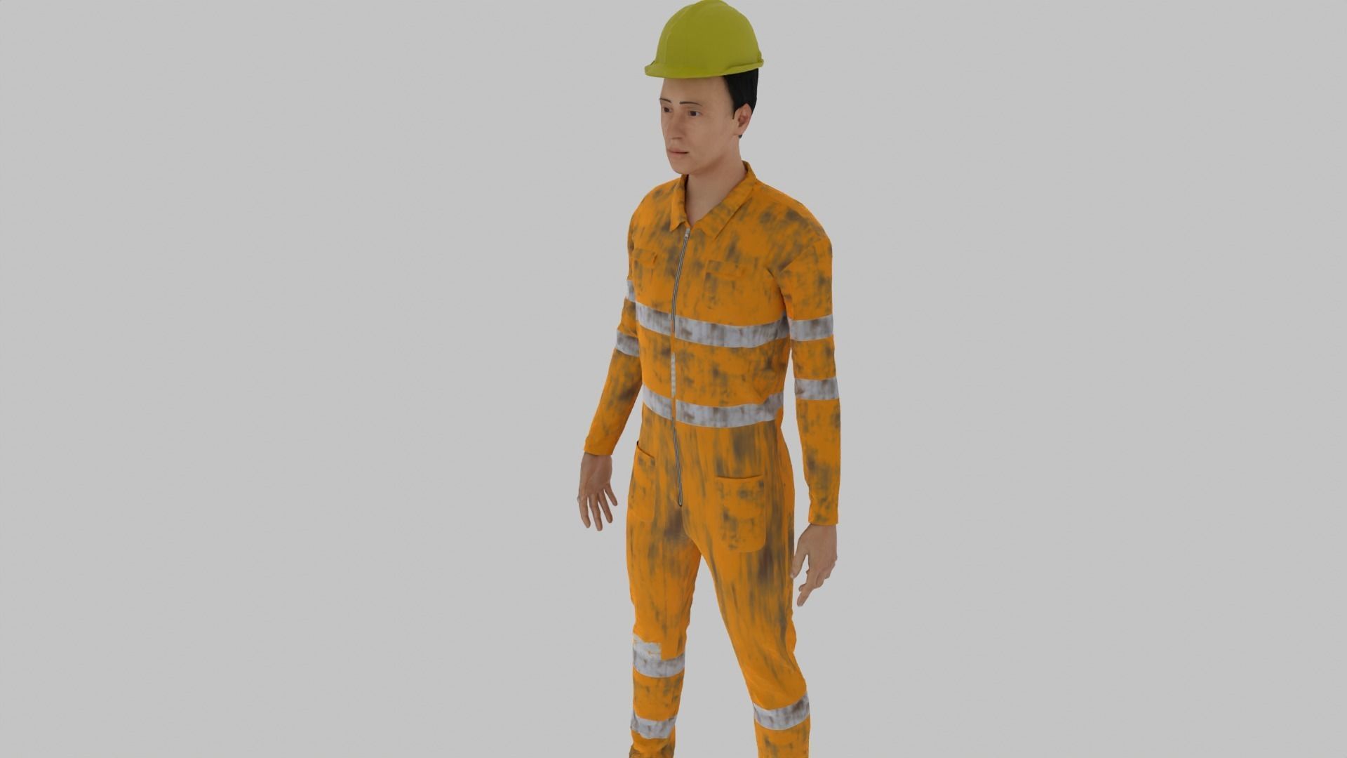 Miner Character Low-poly 3D model_4