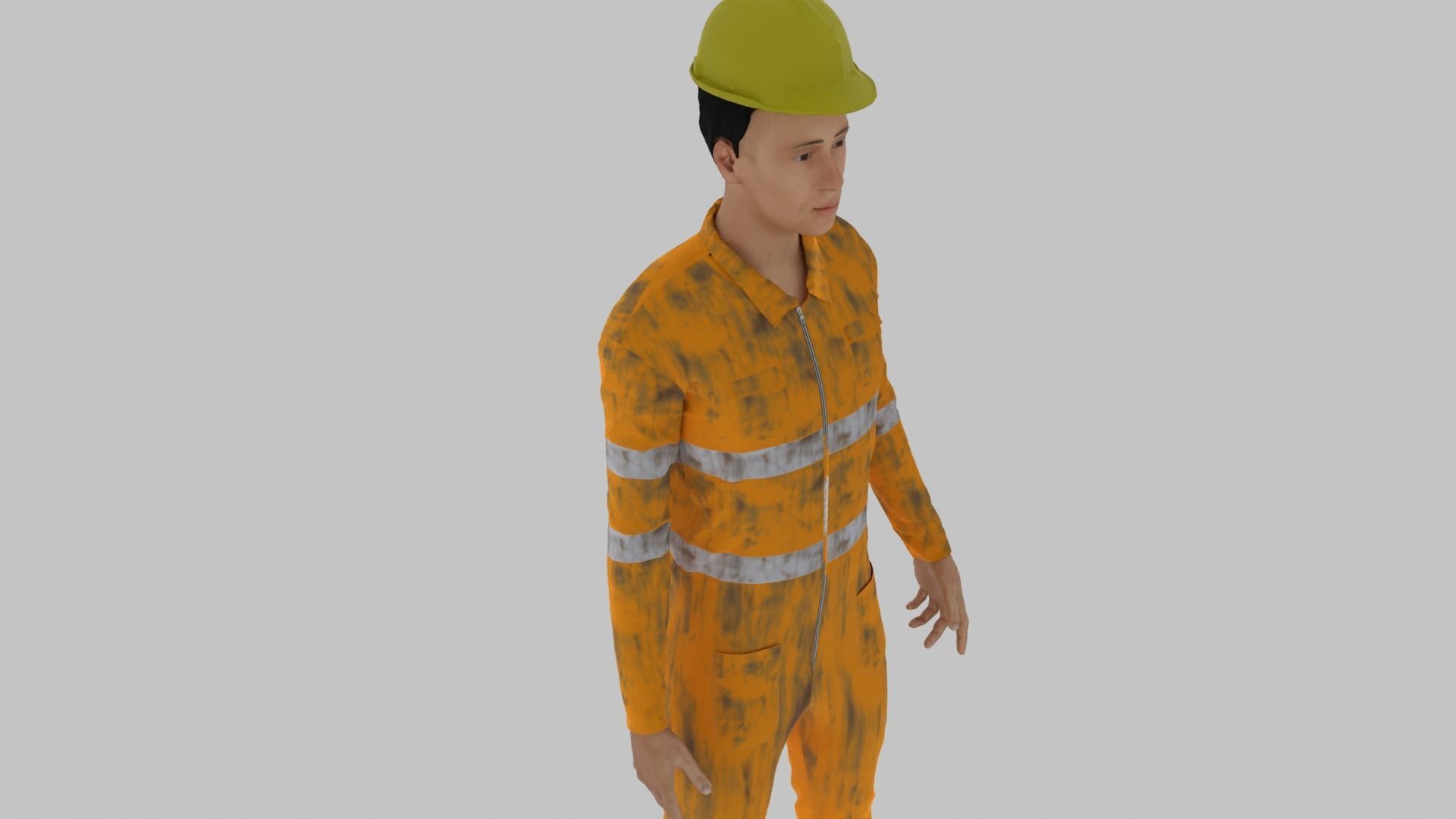 Miner Character Low-poly 3D model_5