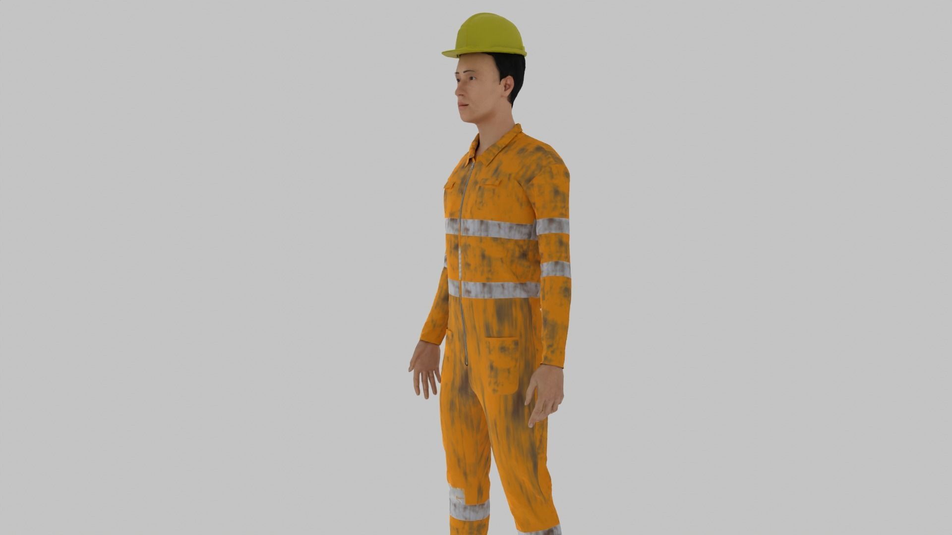 Miner Character Low-poly 3D model_7