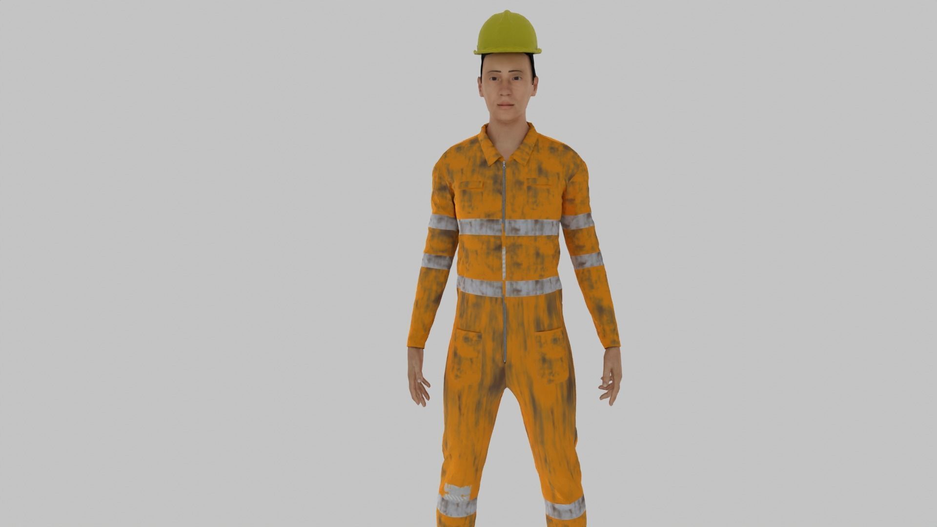 Miner Character Low-poly 3D model_3