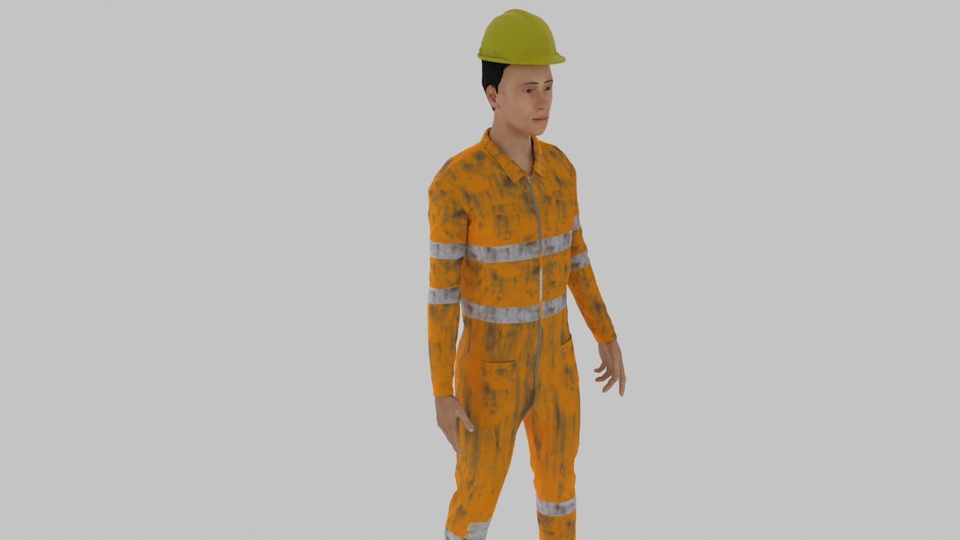 Miner Character Low-poly 3D model_1