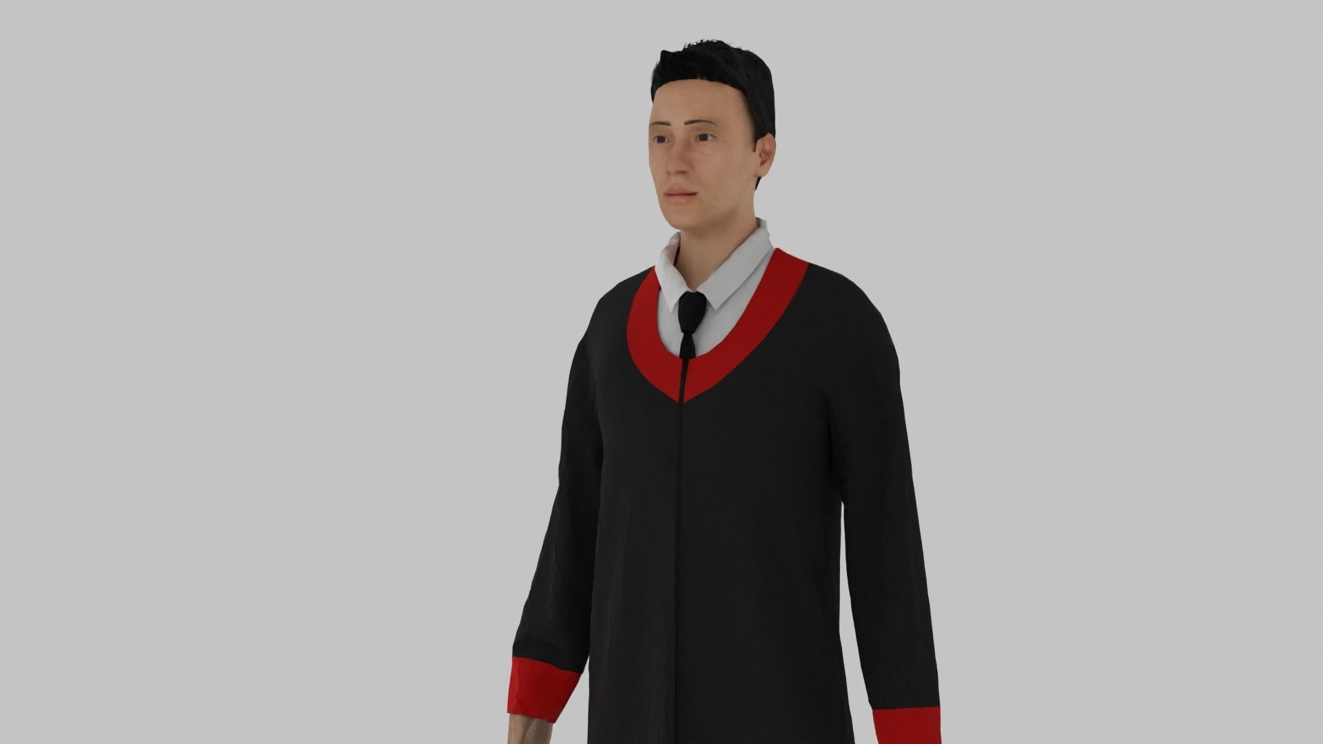 Graduation Character Low-poly 3D model_2