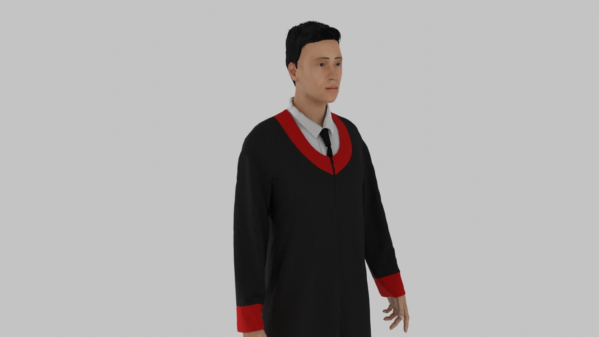 Graduation Character Low-poly 3D model_6