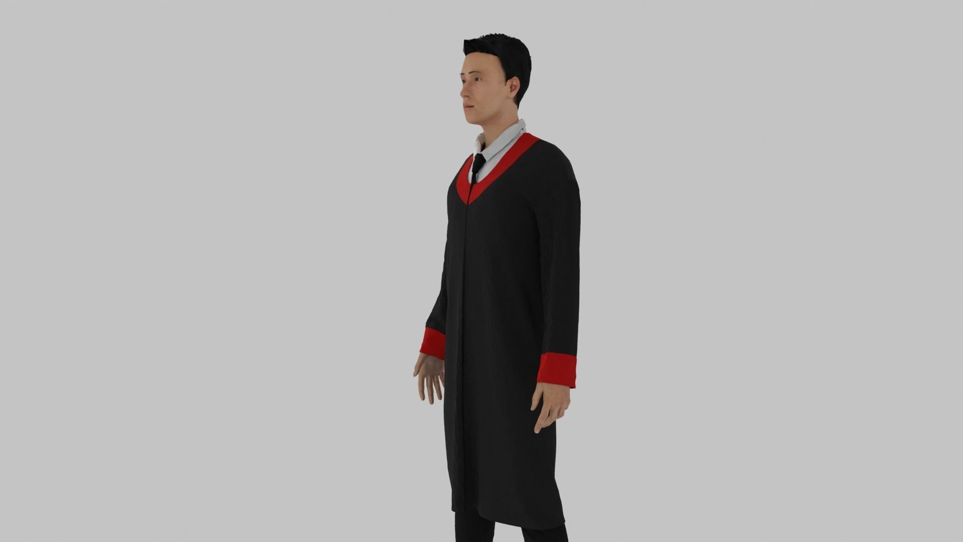 Graduation Character Low-poly 3D model_7