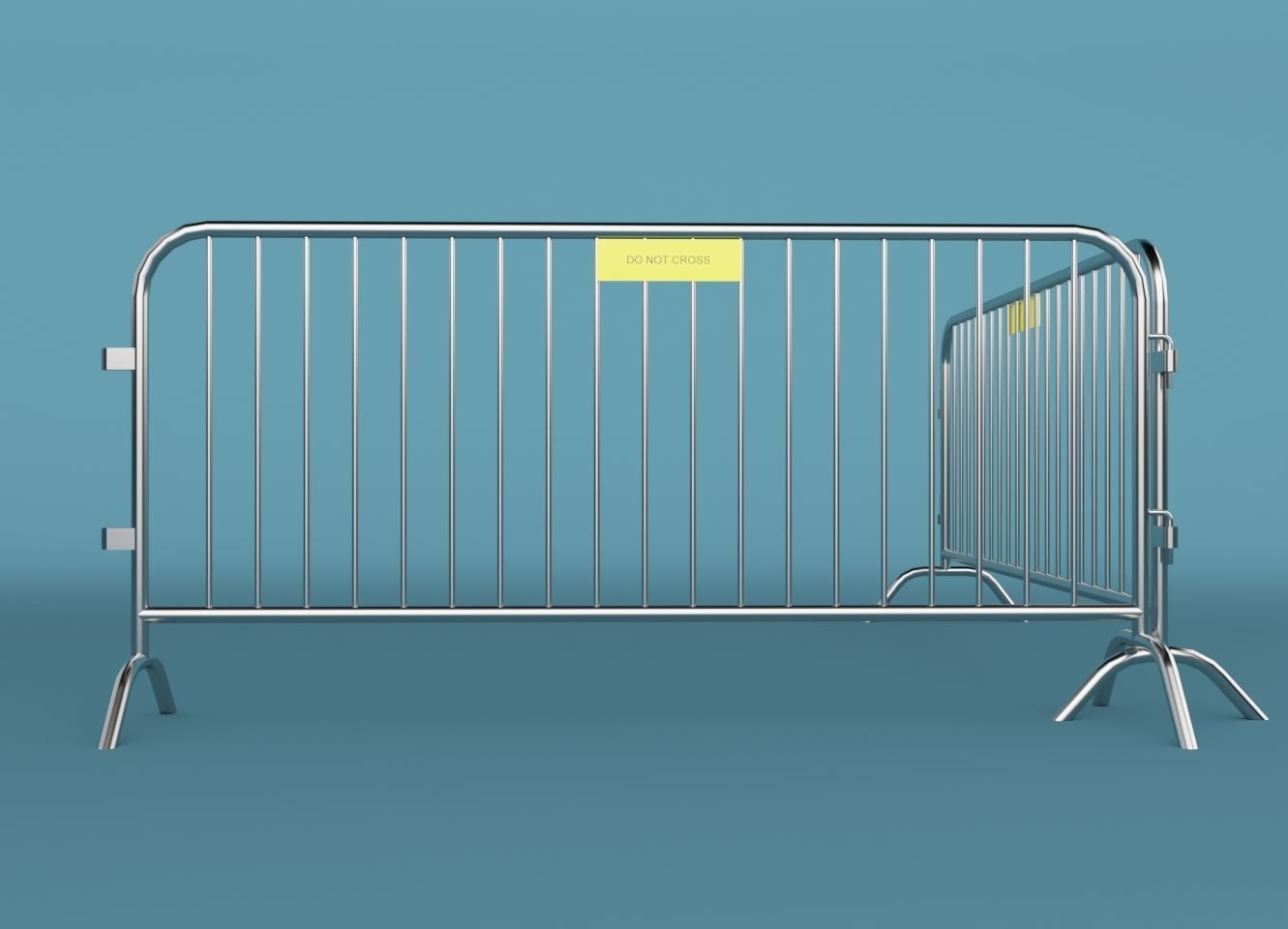 Crush barrier fence 3D model_4