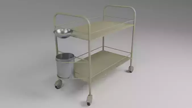 Hospital Trolley - Low Poly Low-poly 3D model
