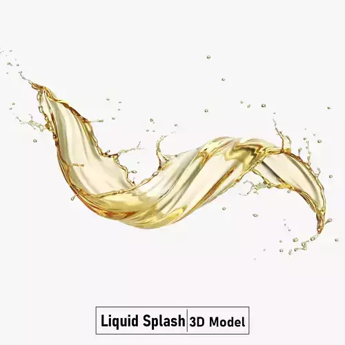 Oil Liquid Water splash  3D model