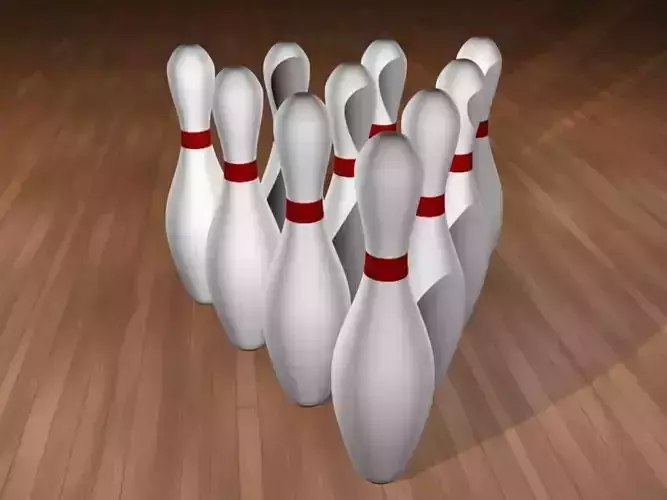 10 Bowling Pins 3D model