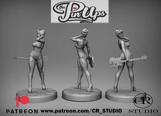 pin up rock 3D model