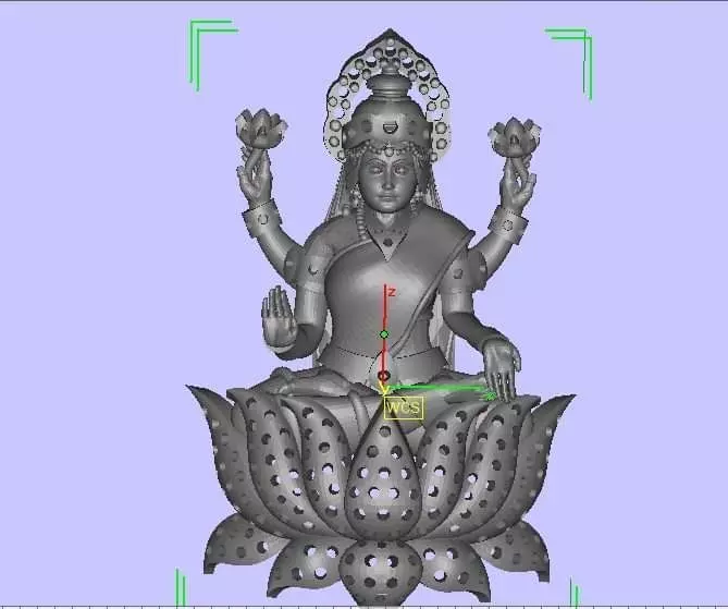 laxmi pendant 3D print model_0