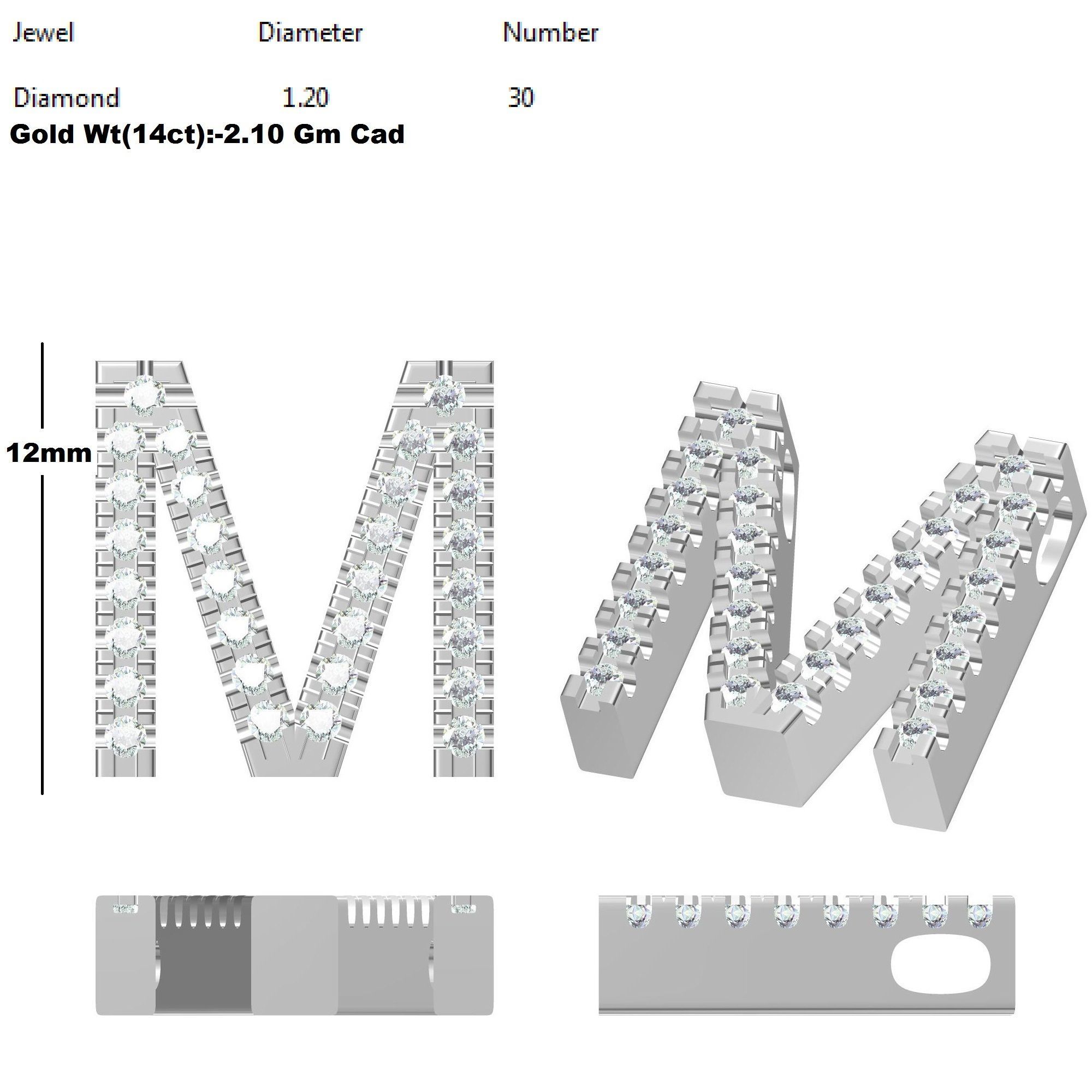 Alphabet A to Z Font 3D print model_12