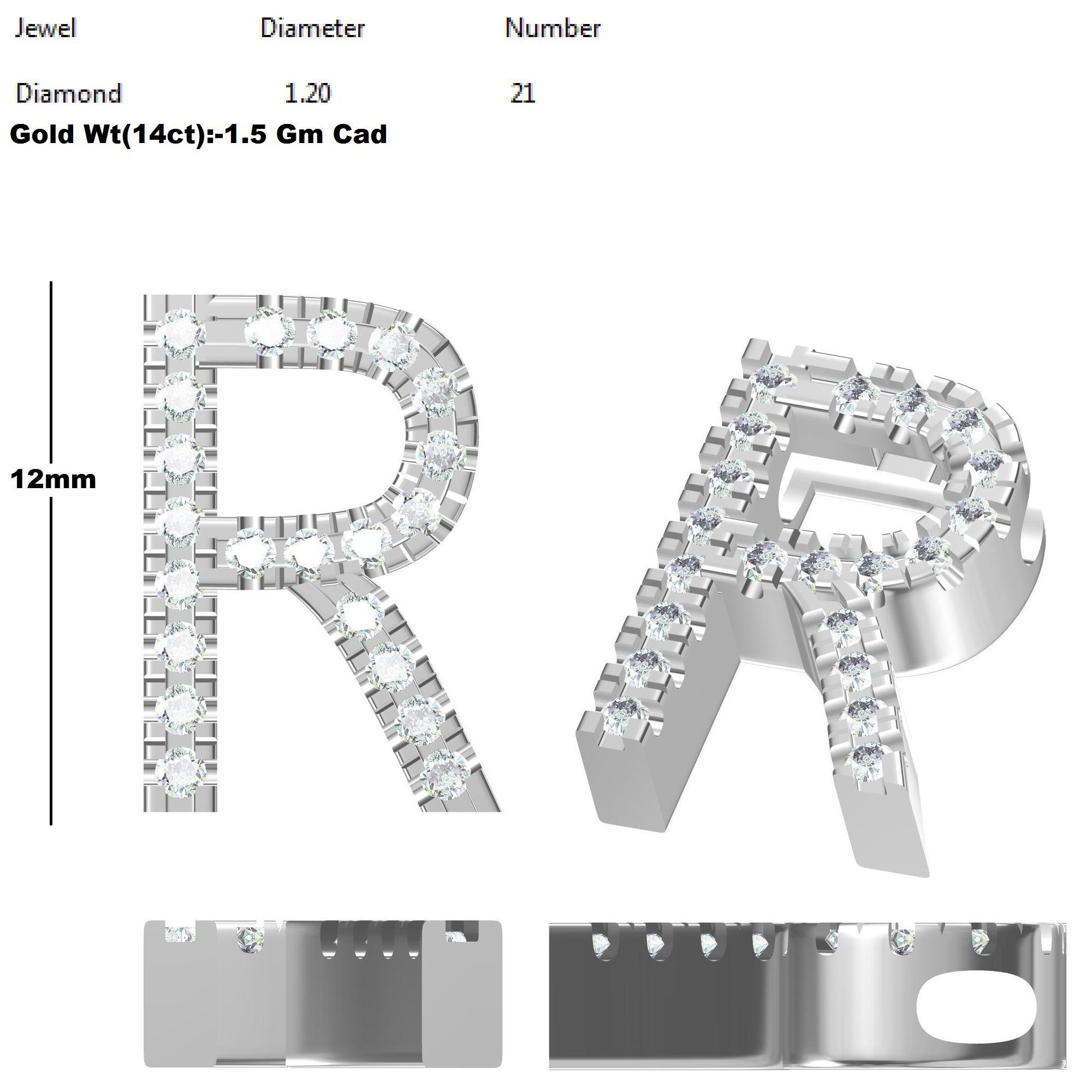 Alphabet A to Z Font 3D print model_17