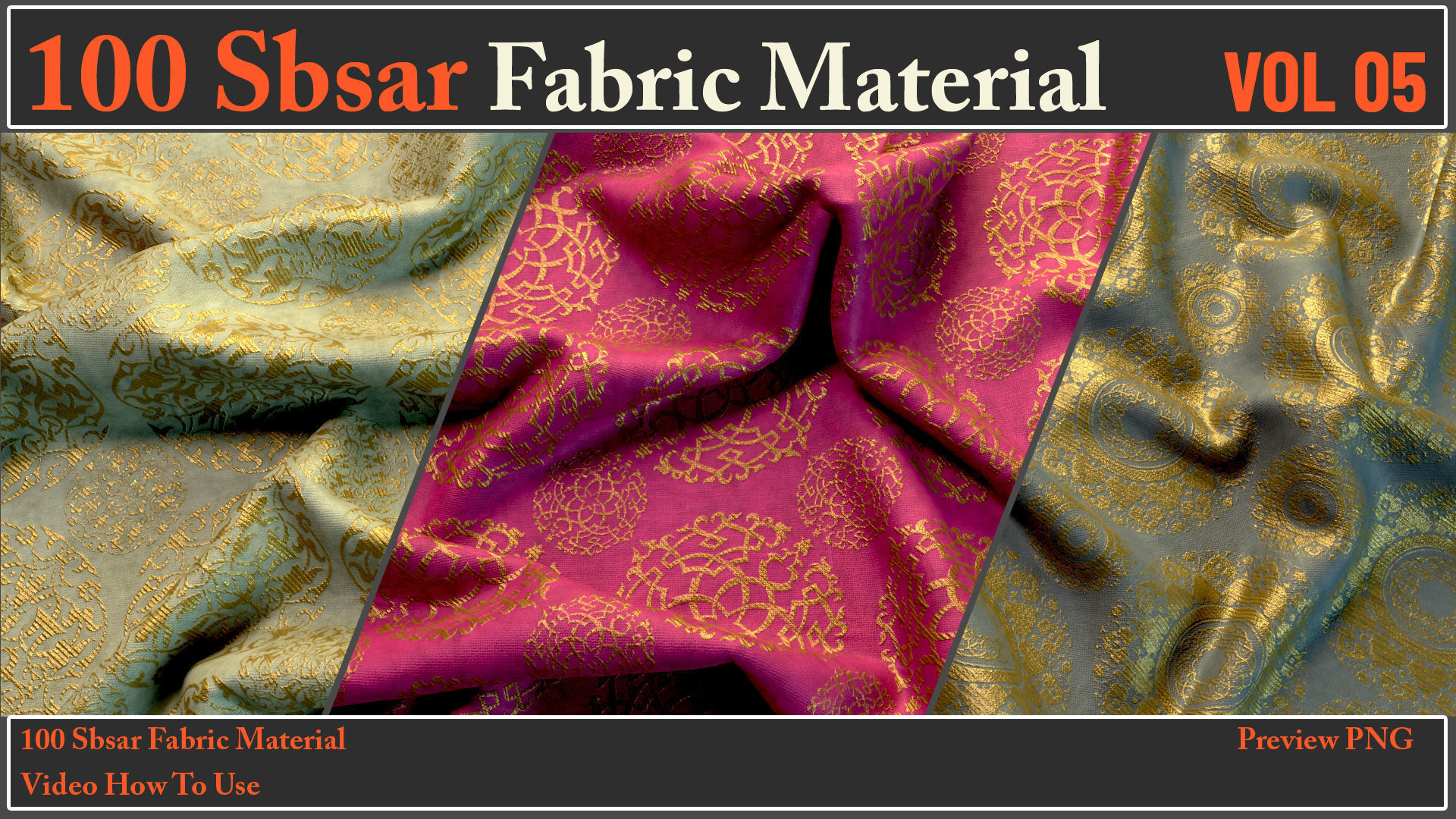 100 SBSAR Files Fabric Materials VOL 05 - Video How To Use Texture_4