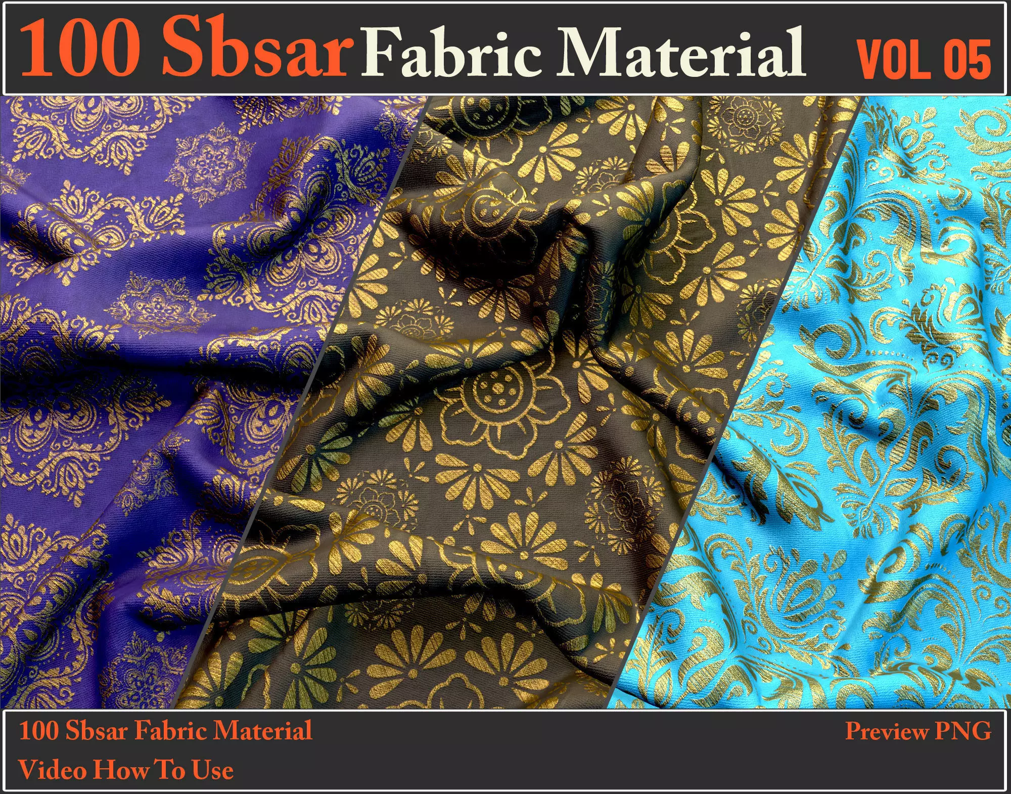 100 SBSAR Files Fabric Materials VOL 05 - Video How To Use Texture_0