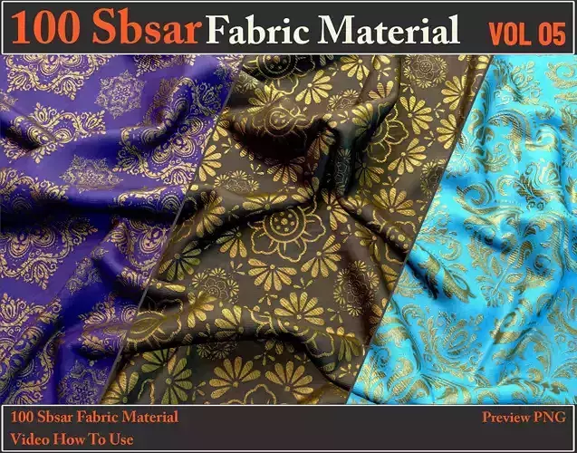 100 SBSAR Files Fabric Materials VOL 05 - Video How To Use Texture