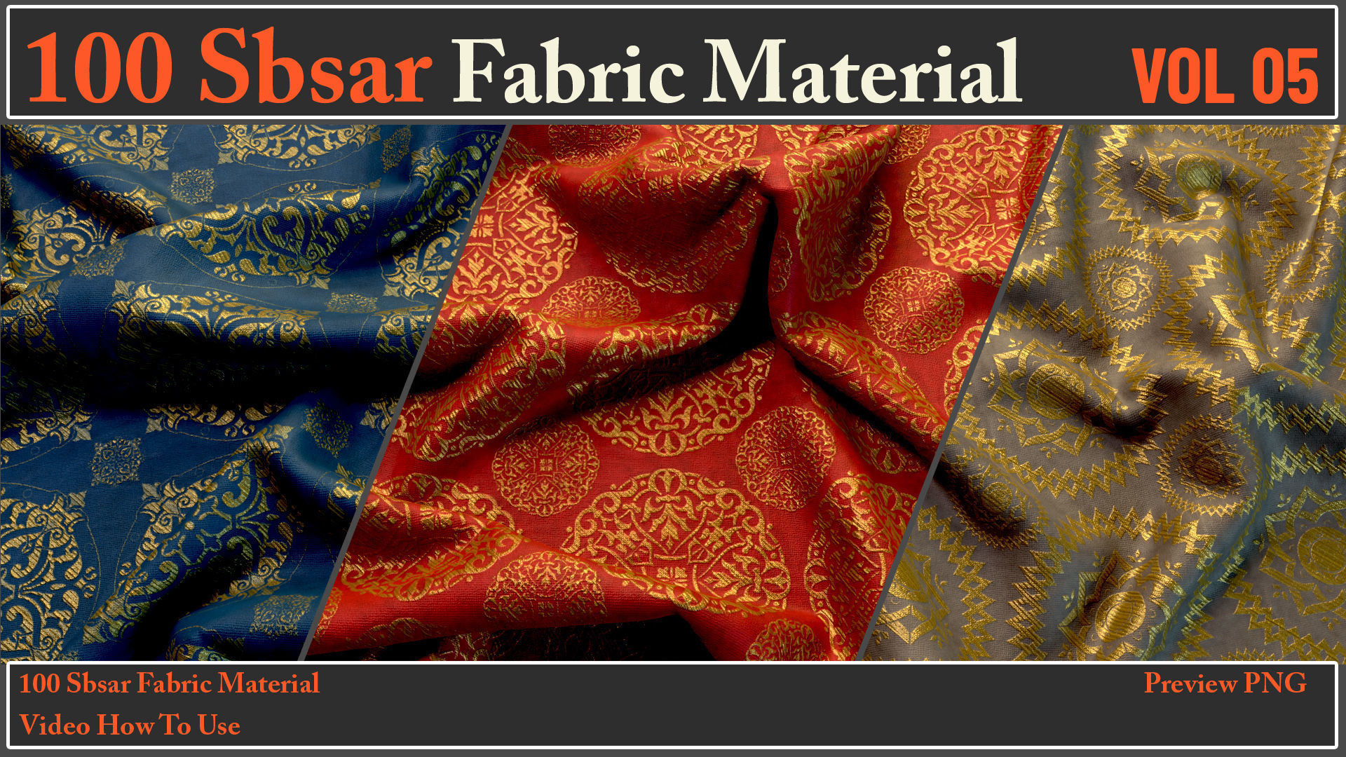 100 SBSAR Files Fabric Materials VOL 05 - Video How To Use Texture_3