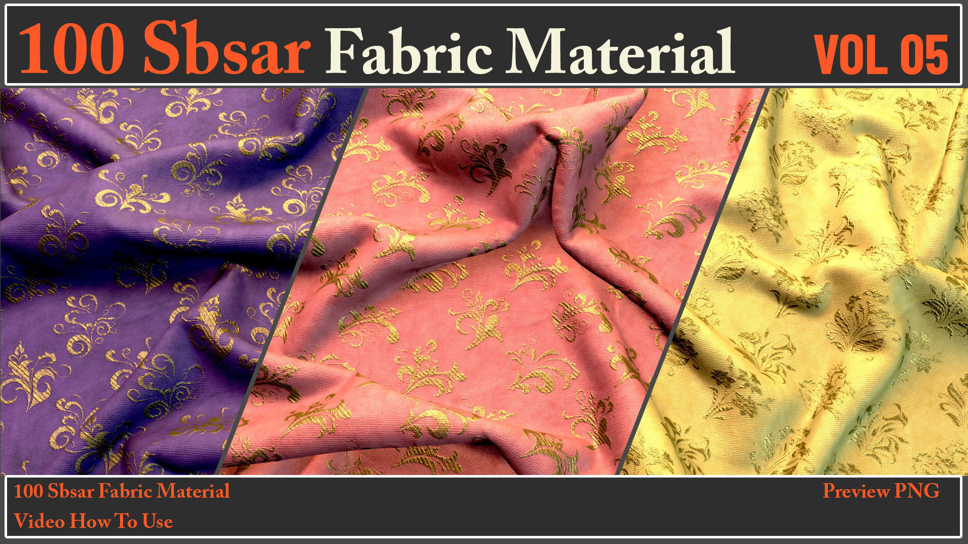 100 SBSAR Files Fabric Materials VOL 05 - Video How To Use Texture_32