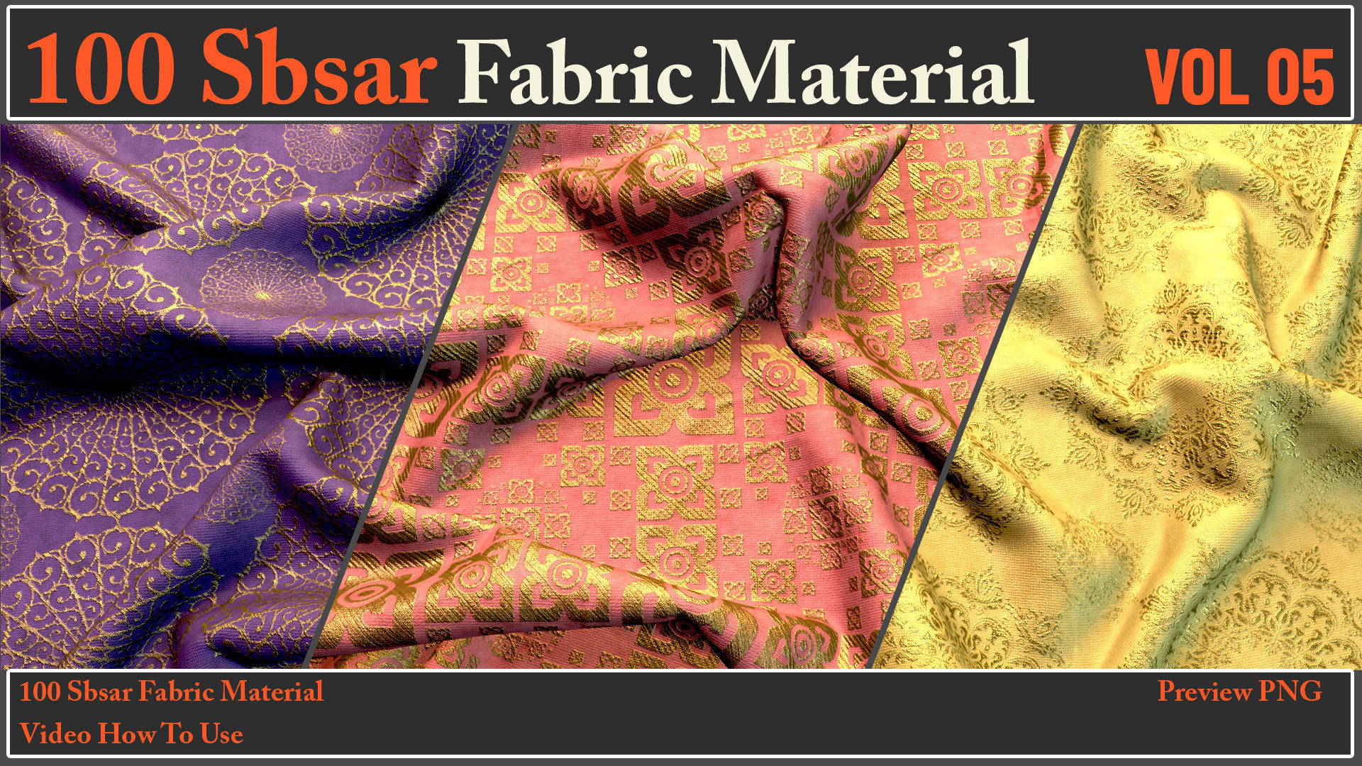 100 SBSAR Files Fabric Materials VOL 05 - Video How To Use Texture_24