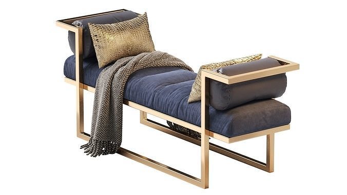 Modern Bench 3D model 3