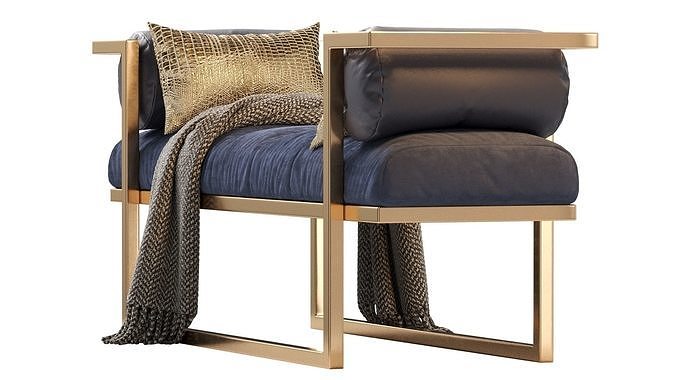 Modern Bench 3D model 4