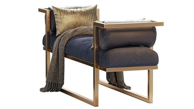Modern Bench 3D model 6