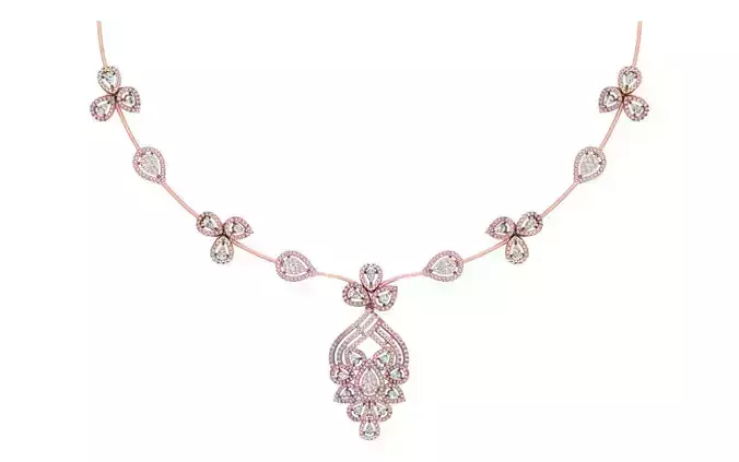 women Necklace Pendants 3dm STL OBJ FBX Renders Details